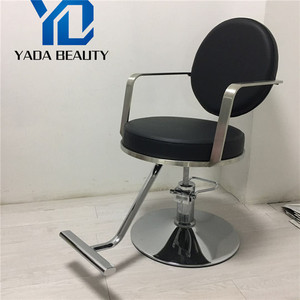 Silla de <span class=keywords><strong>Barber</strong></span>ía de Cuero Negro de Diseño Retro <span class=keywords><strong>Chic</strong></span> y Sencillo, Equipo de Salón Elegante, Accesorios Imprescindibles - Product Image 3