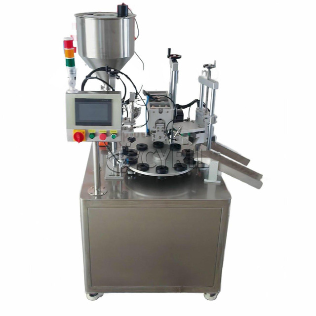 Fully Automatic Pneumatic Rotary Filling and Sealing Machine with PLC Control for Food & Beverage Bottles