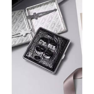 EA552 Custom Luxury 20 Piece Cigarette Cases Cocodrilo Leather Cigar Case Pocket Smoke Travel Humidor Portable Zigarettenetui - Product Image 2