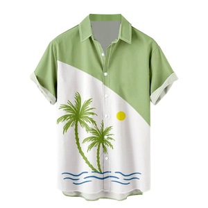 <b>Men's</b> Floral Aloha Breathable 100% Cotton Short Sleeve Oversized Button Beach <b>Party</b> Loose Fit for Spring Summer Vacations - Product Image 3