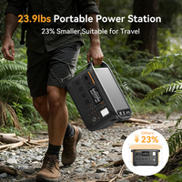 Estación de Energía Portátil para Exteriores Multi-Salida F1000LFP 1500W 960Wh con Entrada de Carga para Panel Solar de 600W para Camping, RV y Emergencias