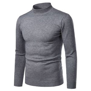 Conception personnalisée tricoté solide pull-over pull pour hommes de grande taille à manches longues pull en coton <span class=keywords><strong>logo</strong></span> imprimé OEM ODM vêtements de rue pour homme - Product Image 1
