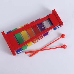 กล็อกเกนสปีลโลหะ 8 เสียง สีสันสดใส ไซโลโฟน เครื่องดนตรีเคาะจังหวะออร์ฟสำหรับเด็ก ของเล่นดนตรีเพื่อการศึกษาสำหรับเด็กเล็ก - Product Image 4