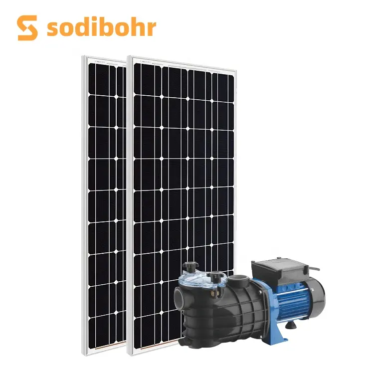 Bomba solar sin escobillas para piscina, kit de bomba de superficie solar para uso doméstico, 500W, 900W, 15m, 18m de CC