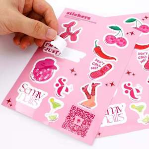 Autocollant en vinyle personnalisé pour logo d'entreprise, étiquette autocollante imperméable, impression sur mesure, découpe de stickers - Product Image 1