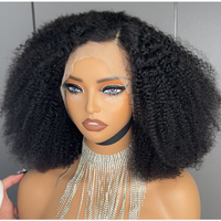 Perruques Lace Front Afro Kinky Bouclées de Qualité Supérieure, Vente en Gros, Extensions de Cheveux Humains pour Femmes