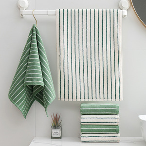 Ensemble <span class=keywords><strong>de</strong></span> serviettes <span class=keywords><strong>de</strong></span> bain et <span class=keywords><strong>de</strong></span> douche <span class=keywords><strong>de</strong></span> luxe, neuves, personnalisées, rayées, 100% coton, pour la salle <span class=keywords><strong>de</strong></span> bain - Product Image 5