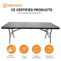 Nouvelle table pliante de qualité industrielle 2026, table de banquet, table de camping, table de pique-nique d'extérieur, haute capacité de charge