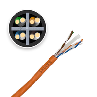 Kabel Jaringan CAT6 UTP Gulungan Padat Indoor 23 AWG 4 Pasang Kabel LAN Tembaga