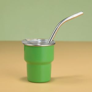 Vaso Térmico Mini de Acero Inoxidable Ligero y Pequeño, Aislado al Vacío, para Beber en el Auto, con Pajita - Product Image 2