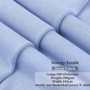 Tissu jersey 100 % polyester, 208 grammes par mètre carré, respirant, tricoté - Product Image 1