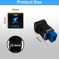 Bouton poussoir marche/arrêt Toyota 12V Starlink avec rétroéclairage LED pour Corolla Camry Hiace Prado 150 RAV4 LandCruiser 300