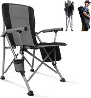 Chaise de camping pliable robuste, chaises d'extérieur portables avec porte-gobelet et sac de transport, pour le camping, la plage, la pêche, les sports