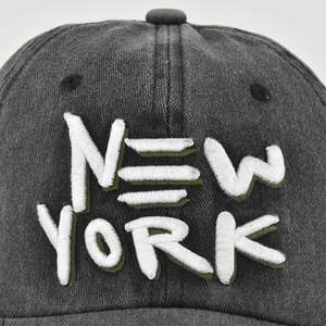 Casquettes de baseball rétro vintage Street Team à la mode Casquette de baseball brodée personnalisée rétro en coton lavé pour femmes - Product Image 3