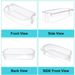 Boîte de rangement pour tiroir de réfrigérateur, lot de 2, plastique transparent, résistant au congélateur, compartiment rectangulaire, organisateur, accessoire pour réfrigérateur - Product Image 4