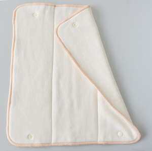 Snapped trifold vải tã tã chèn đêm thấm pres-hrunk tre bông Fold-Up tã doubler Soaker tăng cường trẻ sơ sinh - Product Image 4