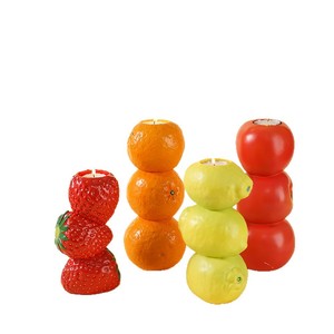 <span class=keywords><strong>Porte</strong></span>-bougie créatif en forme de fruits empilés, décoration d'intérieur, anniversaires, mariages et fêtes, artisanat en résine pour créer une ambiance - Product Image 5