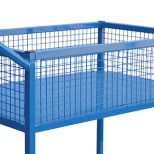 Chariot de stockage en treillis métallique robuste avec chariot de transport pliable à couvercle pour la logistique de fret - Product Image 5