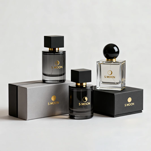 OEM ODM Luxury Empty <b>Glass</b> Perfume <b>Bottle</b> 30ml <b>50ml</b> 100ml Refillable Cylinder Thick Base Spray <b>Bottle</b> with Custom Logo Gold Cap - Product Image 2