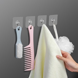 Crochets adhésifs muraux sans perçage pour salle de bain et cuisine, fixation forte sans trace, patch auto-adhésif - Product Image 4
