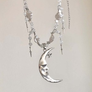 Collana con Ciondolo Stella e Luna Celeste Unico di Bella Viva, Accessori di Moda per Uso Quotidiano Femminile - Product Image 6