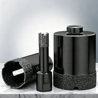 Scie cloche diamantée brasée à sec pour meuleuse d'angle, pour carreaux de porcelaine, marbre et granit