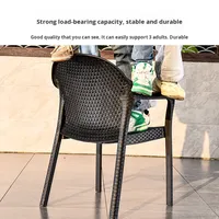 Meubles de jardin modernes Mojia, table et chaises pour cour, villa de loisirs, terrasse, jardin, chaise en métal, utilisation pour le thé