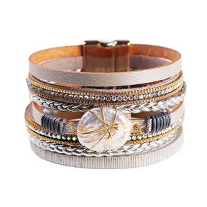 Bohemian <b>Leather</b> <b>Bracelet</b> Professional White Label Hand Polished Bangle Holiday Gift for Women Non-oxidizing Surface - Product Image 4