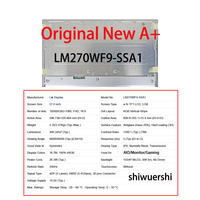 Panel Layar LCD 27 Inci 1920*1080 EDP 30pin Pengganti MV270FHM NF1 NF3 LM270WFD SSA1 LM270WF9 SSA1 SSA2 SSA4 SSB1 SSC1