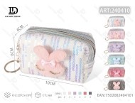 Portamonete a forma di coniglio con mini cerniera e cinturino da polso, design carino per donna, in tessuto non tessuto. - Product Image 1