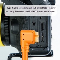 Câble de données pour appareil photo reflex numérique 5D3/5D2/6D/270D/80D vers ordinateur avec connecteur USB Type-C pour une transmission de données à haute vitesse