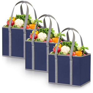 Bolsas de Compras Reutilizables, Plegables, con Base y Asas Reforzadas - Product Image 3
