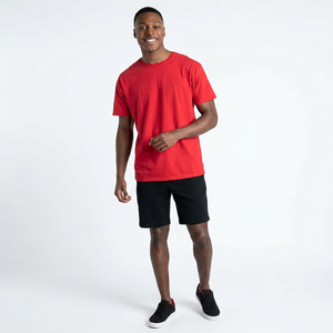 OEM Custom Front Logo Cotton/Fiber Men's T-Shirts <b>High</b> Quality Breathable Regular Fit O-Neck Short Sleeve Wholesale - Product Image 1