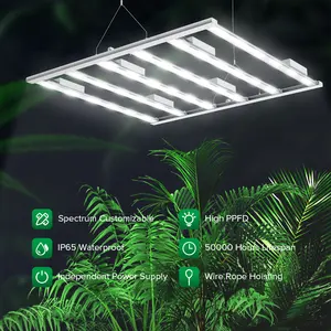 Sansi 1000W Foldable High PPFD Full Spectrum LED Grow Light Bar For Indoor Plant Growing Flower Stage Seeds Stage