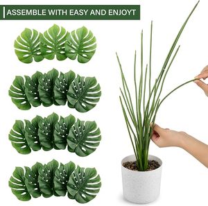 Palmera Tropical Grande Monstera Artificial Planta Sintética <span class=keywords><strong>para</strong></span> <span class=keywords><strong>Interior</strong></span> y Exterior Decoración de Hogar Oficina Jardín Maceta de Plástico - Product Image 3