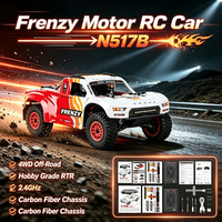 Coche RC HOSHI N517B RTR DIY, Versión con 2 Baterías, Motor sin Escobillas, Escala 1/12, 4WD, Coche de Carreras Todoterreno, Juguete