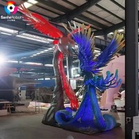 Águila Doble Animatrónica de Tamaño Real Personalizada para Decoración de Parques Temáticos y Zonas de Vida Silvestre