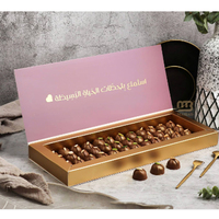 Emballage cadeau en carton rigide de luxe personnalisé avec logo en feuille d'or écologique, boîte à chocolat