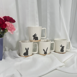 แก้วพอร์ซเลนสีขาวดีไซน์ใหม่ระดับมืออาชีพ ของขวัญทางธุรกิจ ลายกระต่ายน่ารัก เคลือบสีเงา คุณภาพพรีเมียม ปรับแต่งได้ - Product Image 5