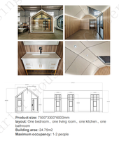 Mini maison d'hôtel préfabriquée en bois Bateau arqué en forme de bateau Capsule de navire Petite maison Coût de prix