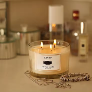 Vela Aromática Grande de Vidrio Grueso con Fragancia, 8oz 15oz 16oz, con Logotipo Privado Personalizado, Tapa y Caja para Decoración del Hogar al por Mayor - Product Image 5