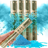 Ventes chaudes sexe révéler confettis rose bleu fumée poudre confettis canon pour bébé douche fête fournitures