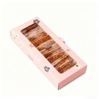 Nouveauté, boîte d'emballage écologique de qualité alimentaire pour cheesecake, éclairs, pâtisserie feuilletée, brownies, avec logo personnalisé