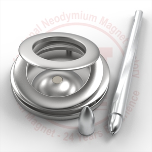 Argento Anti-gravità anelli planetari magnetico levitazione <span class=keywords><strong>penna</strong></span> energia libera magnete per scrivania industriale applicazione - Product Image 1