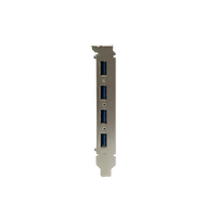 Carte d'extension adaptateur PCI-E vers 4 ports USB 3.0 avec contrôleur Renesas Vitesse 5Gbps Alimentation redondante Type interne