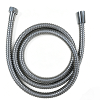 Tuyau de douche flexible pour projet hôtelier, 1,5 m, 14 mm, SS201, double verrouillage, tube intérieur en PVC, écrou en alliage de zinc, âme en laiton