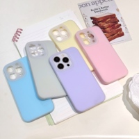 Coque de téléphone personnalisée en gros, effet gelée, couleur unie, pour iPhone 14 15 16 17 Pro Max, découpes précises pour l'appareil photo, accessoires de téléphone
