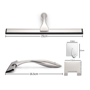 <span class=keywords><strong>Raclette</strong></span> en caoutchouc magnétique double face personnalisée pour nettoyage de vitres, logo en acier inoxydable argenté pour fenêtre en verre de salle de bain - Product Image 5