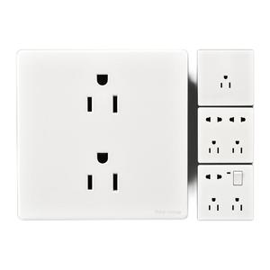 Interruptor de pared canadiense oculto de 86 polos americanos, 5A, con panel táctil, IP26, placa de ABS y PC, doble toma de 3 pines - Product Image 2
