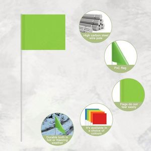 Drapeau extérieur personnalisé imprimé en gros, durable et économique en polyester pour l'éducation, la surveillance et le marquage de sécurité - Product Image 2